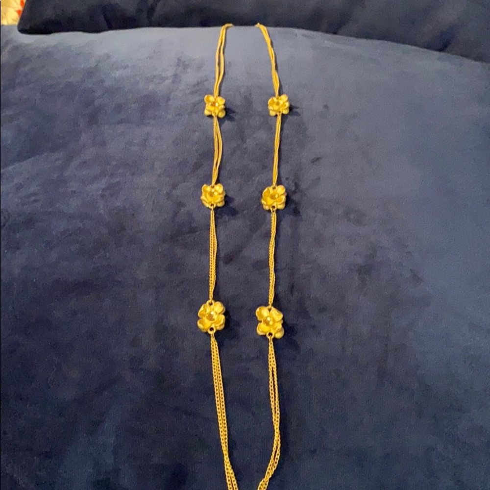 20” costume gold double chain necklace